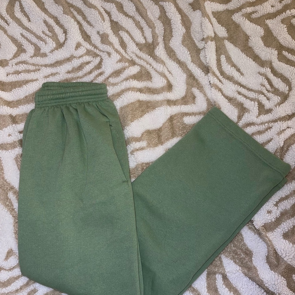 Princess Polly Green Straight Leg Pants
